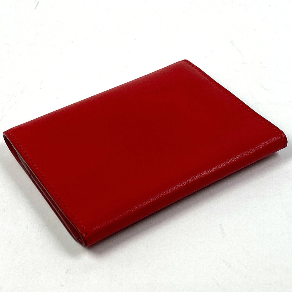 Celine logo Wallet leather red holder business - Picture 1 of 5